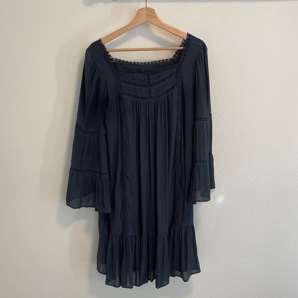 LOFT Dresses & Skirts - Loft Square Neck Swing Dress Blue Size Small